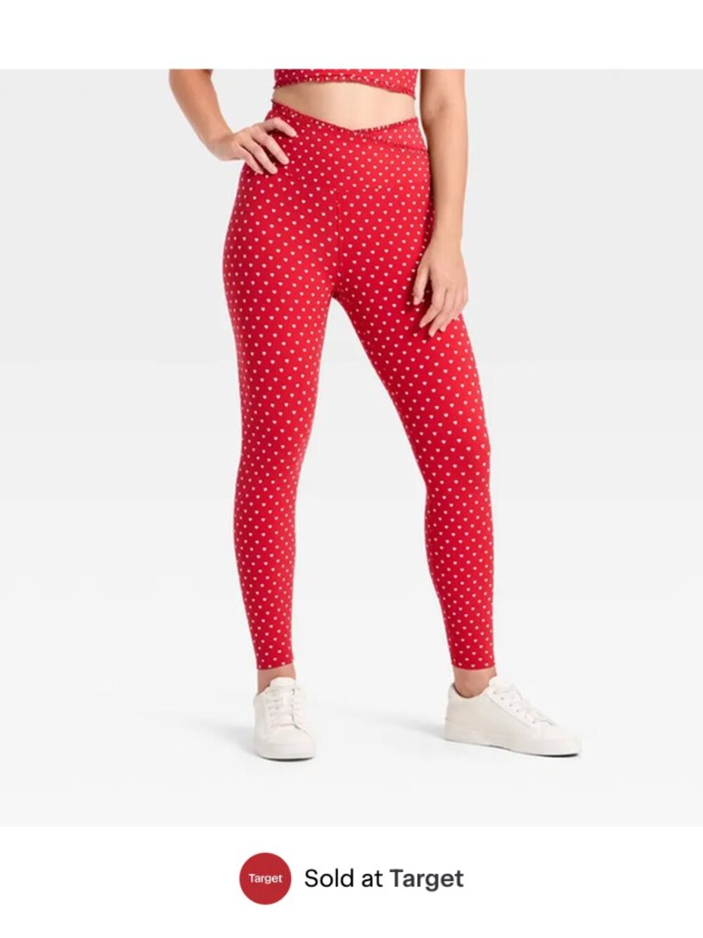 NWT All In Motion Heart Print 7/8 Leggings in Size XXL - Picture 3 of 16